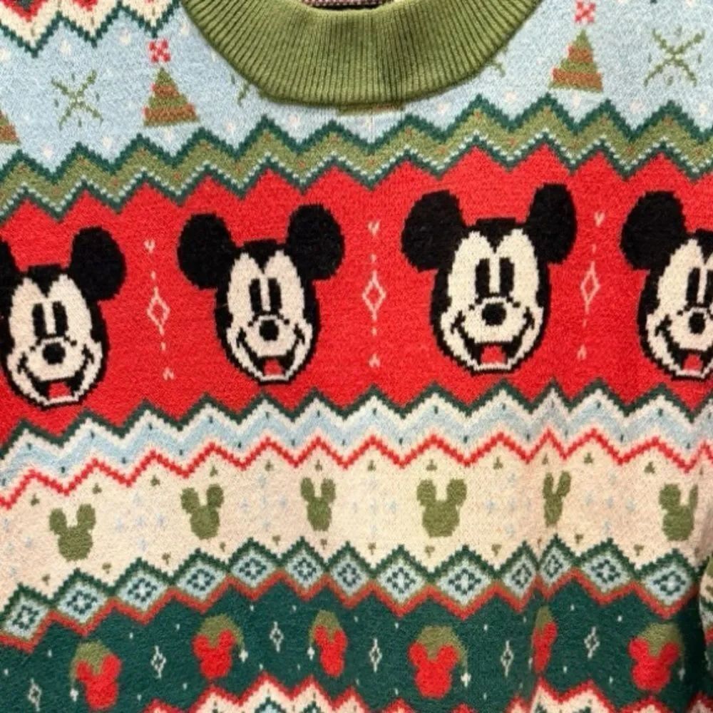 Disney Red and Green Mickey Mouse Sweater